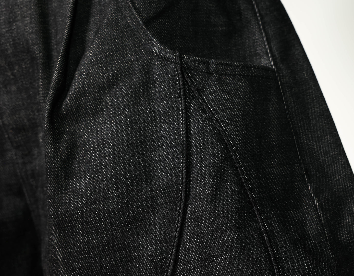 butterfly selvedge denim pant noir